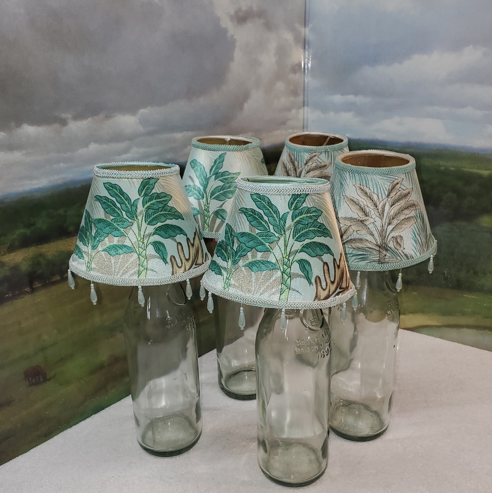 Set of 5 Tradewind Bay Luau 5.5" Beaded Clip-on Lamp Shades